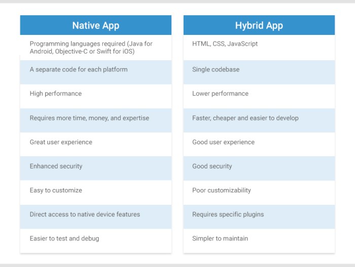 Native hybrid app vs mobile development scand comparison which choose